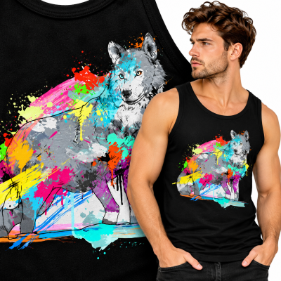 TANK TOP ZWIERZĘTA  WILK 5